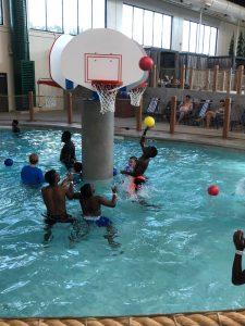 basketball at Great Wolf Lodge water park