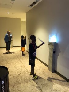 Playing MagiQuest at Great Wolf Lodge